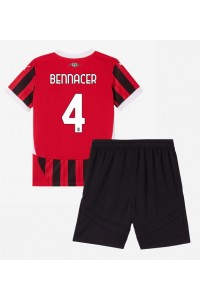 Fotbalové Dres AC Milan Ismael Bennacer #4 Dětské Domácí Oblečení 2024-25 Krátký Rukáv (+ trenýrky)